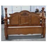 King Size Bed, Big Cannonball posts, pine, side