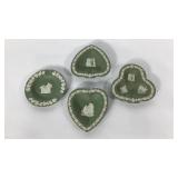 Wedgewood sage green Jasperware trinket dish and