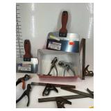 Tools, levels tools, taping knives etc