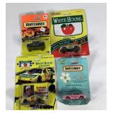 Four Matchbox cars including Apple Blossom and