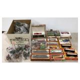 Train enthusiasts lot, bankers box full of