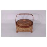 Decorative handled basket, large 16" diameter