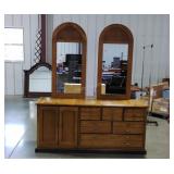 Large dresser with two mirrors, 72" x 20" x 32"
