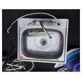 Stainless 25" Single Bay Kitchen Sink with high