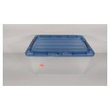 Clear Stack 45 quart plastic storage tote,