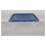 Clear Stack 45 quart plastic storage tote,