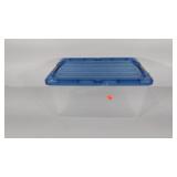 Clear Stack 45 quart plastic storage tote,