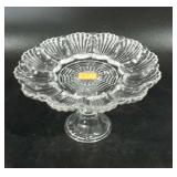 Pedestal glass egg plate