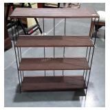 Bookcase Shelf, iron framed with 4 board shelves,