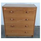 Modern pine finish laminated 4 Drawer Clothing