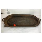Oval cast iron tray 22in long
