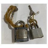 Two small locks with keys