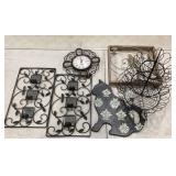 Decor group, wire fruit basket stand, cat wall