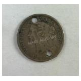 1893 Canadian 3 Cents (2 Holes)