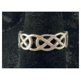 Criss Cross Eternity Band 2.7 grams Sterling