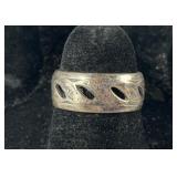 Wide Band with Cutouts  3 grams Sterling Silver,
