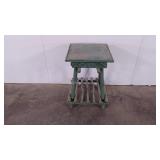 Rustic painted wood stand, 26" tall