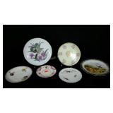 Decorative plate group, marked as shown