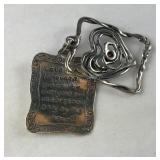 2-Piece Heart Frame Pendant Made in Israel 9.6