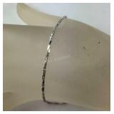 Diamond Cut Ankle Bracelet silvertone
