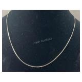 Silver Box Chain 3.5 grams Sterling Silver, size