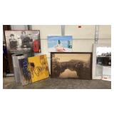 Wall art group, twenty plus paintings, prints,