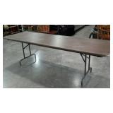 8 ft. folding table, heavy weight, finish as