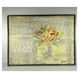 Painting on canvas, signed, framed 47 x 35