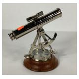 Alidade compass, stands 7 inches tall as shown
