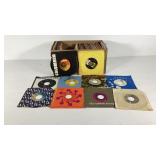 Vinyl records, large group 45 RPM records mostly