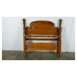 Twin size head and footboard, damaged rail hooks