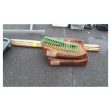 12 Leaf Rakes, metal rakes, bundle of handles