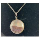 Mozambique garnet chip birthstone necklace 20in