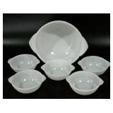 Glass berry bowl set