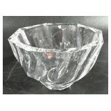 Orrefors crystal 8" bowl, signed, made in Sweden