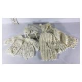 Handmade baby jacket with hat and hooded wrap