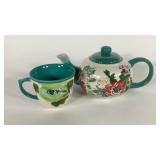 Pioneer woman new teapot and cup