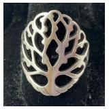 Emerald Cut Garnet Ring 3 grams Sterling Silver,