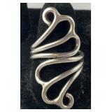 Silver Wrap Ring Made in Mexico 9.4 grams