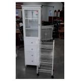 2pc Kitchen Storage Sulations Lot, wire 4 bin