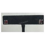 Mozambique garnet 1.25ct solitaire stainless stud