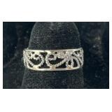 Size 5 Bali sterling open work ring