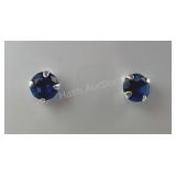 Sterling silver 1.85ct simulated blue diamond