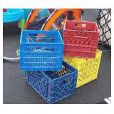 4 Plastic Milk Crates various sizes