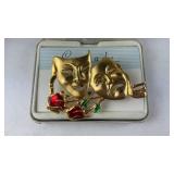 Cascade blues brooch