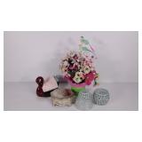 Household decor, jewelry box, wash cloth swan,