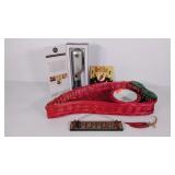 Chip and dip set, red peppers wall art, battery