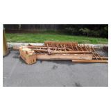 Oak Stair Railing, 4 sections of various lengths