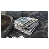 10 Windows, old wood framed Saches only,