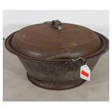 Antique Dough Bowl with the Vented Lid, 18"